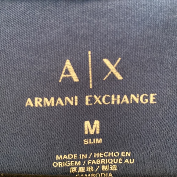 Armani exchange blue t-shirt size medium - Picture 4 of 6